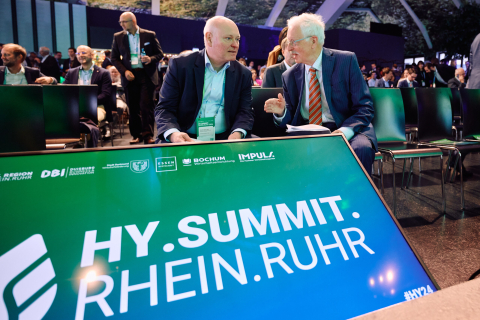 Wirtschaftsweiser Prof. Truger im Gespräch mit Prof. Weale beim Hy.Summit24