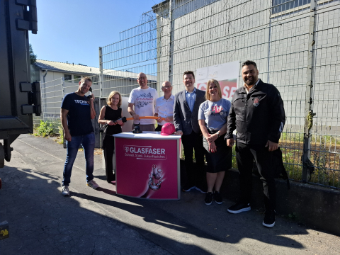 Pressetermin Spatenstich Gewerbegebiete mit Deutsche Telekom