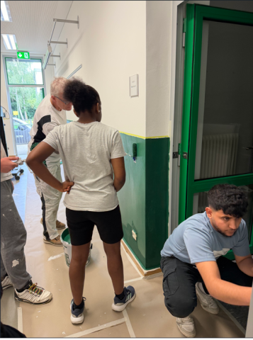 Malerarbeiten an der Schule
